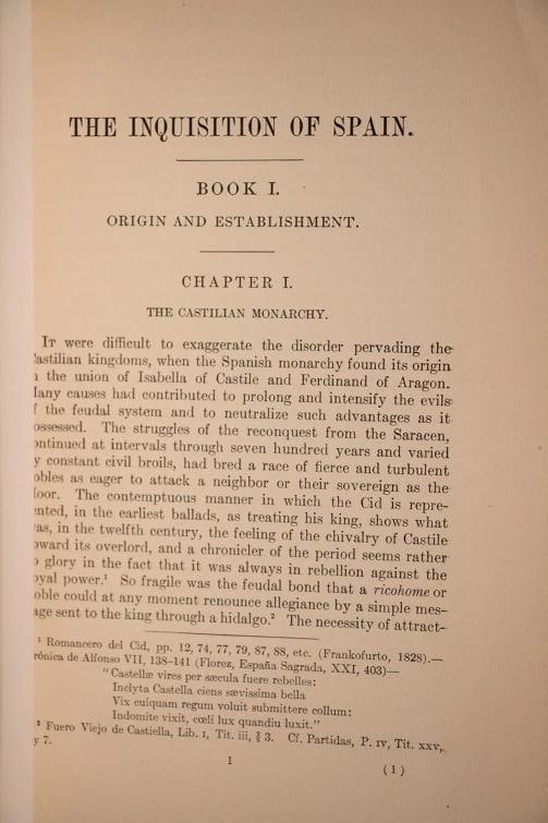 Henry Charles Lea / 1906 History of the Inquisition of Spain First Edition Fine - 4