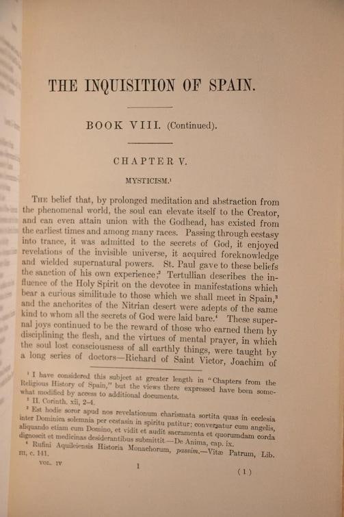 Henry Charles Lea / 1906 History of the Inquisition of Spain First Edition Fine - 9