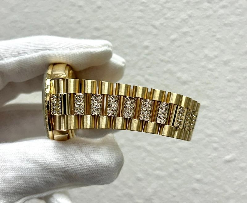 Rolex Day Date President 18038 36mm Diamond Dial Bezel Band 18k Yellow Gold - 6