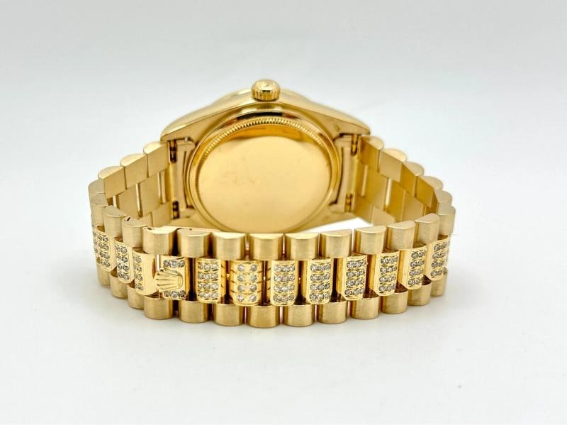 Rolex Day Date President 18038 36mm Diamond Dial Bezel Band 18k Yellow Gold - 7