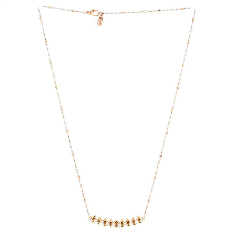 Cartier Clash de Cartier Pendant Necklace 18K Rose Gold with Diamonds - 3