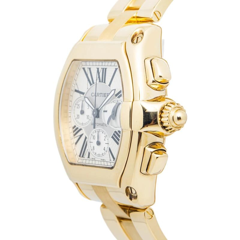 Cartier Roadster W62021Y2 2003 Completed 18K YG Silver Dial Men's Watch 43mm - 3