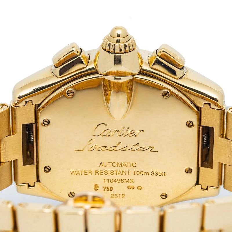 Cartier Roadster W62021Y2 2003 Completed 18K YG Silver Dial Men's Watch 43mm - 6