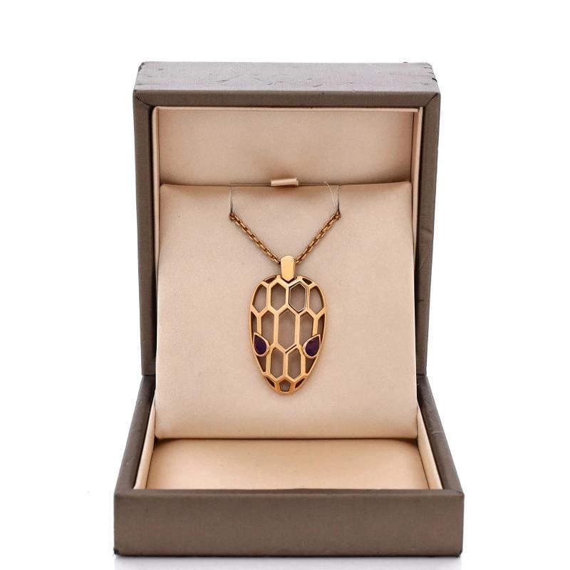 Bvlgari Serpenti Seduttori Pendant Necklace 18K Rose Gold with Amethyst - 2
