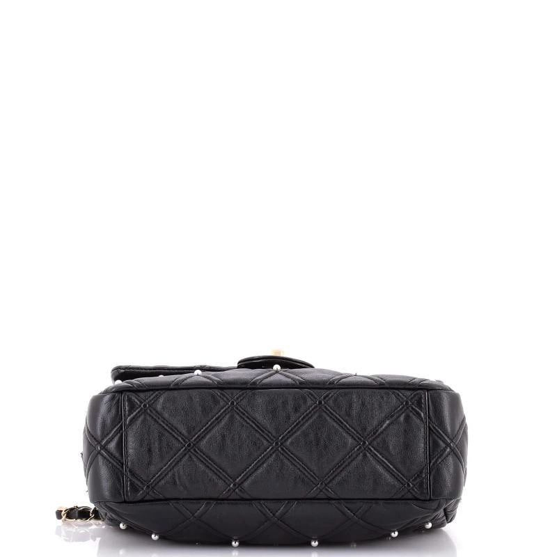 Chanel CC Flap Bag Pearl Studded Quilted Lambskin Medium - 4