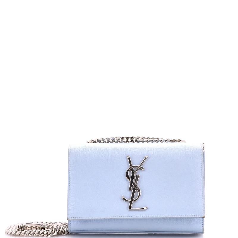 Saint Laurent Classic Monogram Crossbody Bag Grainy Leather Small: Measurements: Handle Drop 11", Height 5", Width 7", Depth 2", Strap Drop 22" . Condition: Pre-owned - Good,Brand: Saint Laurent,Exterior Material: Leather,Style: Cross Body Bags,Exterior Color: