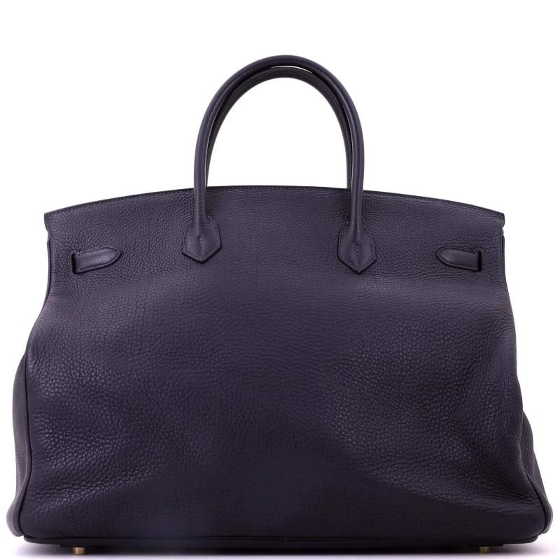 Hermes Birkin Handbag Blue Togo with Gold Hardware 40 - 3
