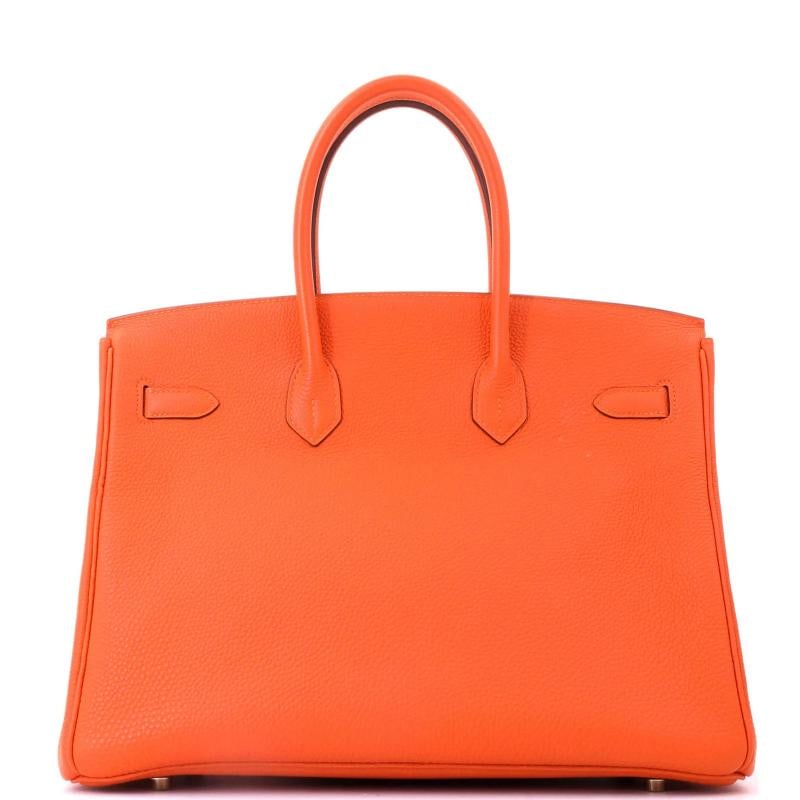 Hermes Birkin Handbag Orange Togo with Gold Hardware 35 - 4
