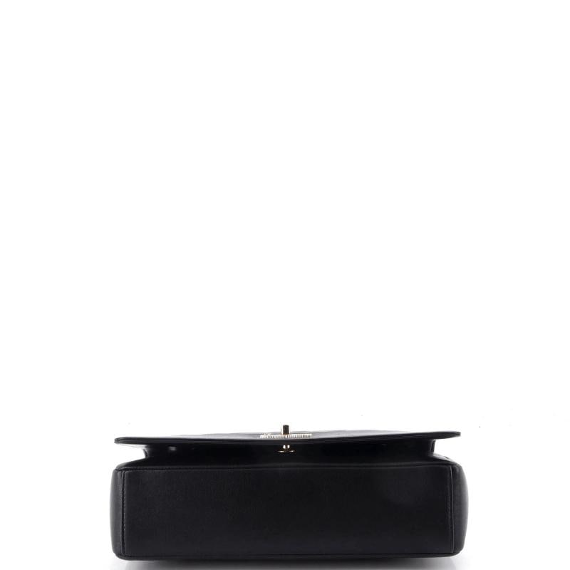 Chanel Mademoiselle Vintage Flap Bag Chevron Sheepskin Large - 4