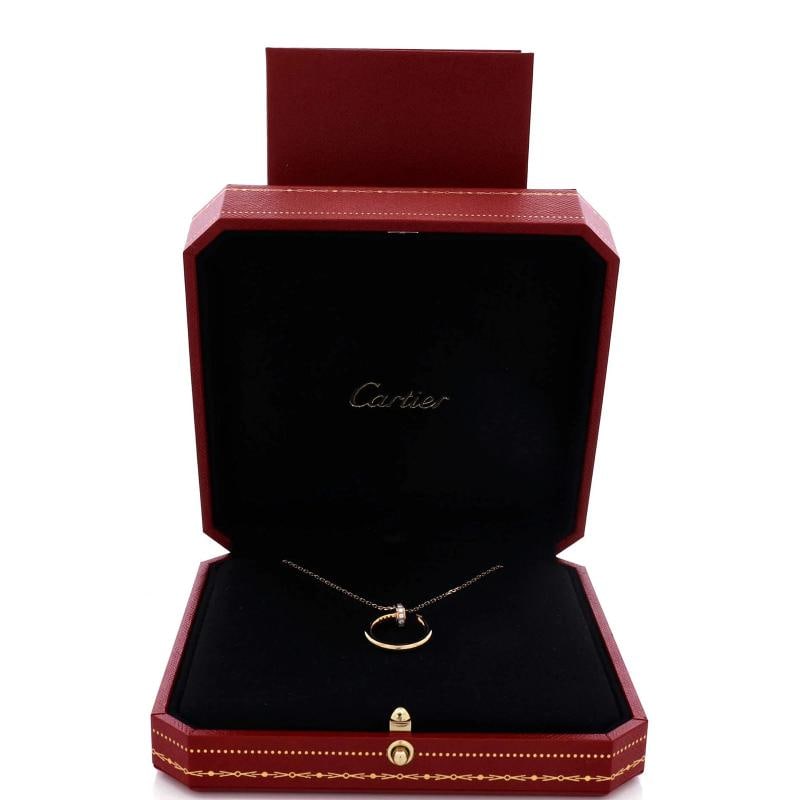 Cartier Juste un Clou Pendant Necklace 18K Rose Gold with Diamonds - 2