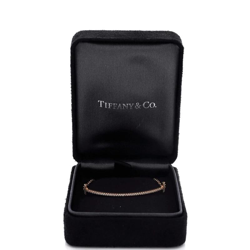Tiffany & Co. T Smile Chain Bracelet 18K Rose Gold with Diamonds Medium - 2