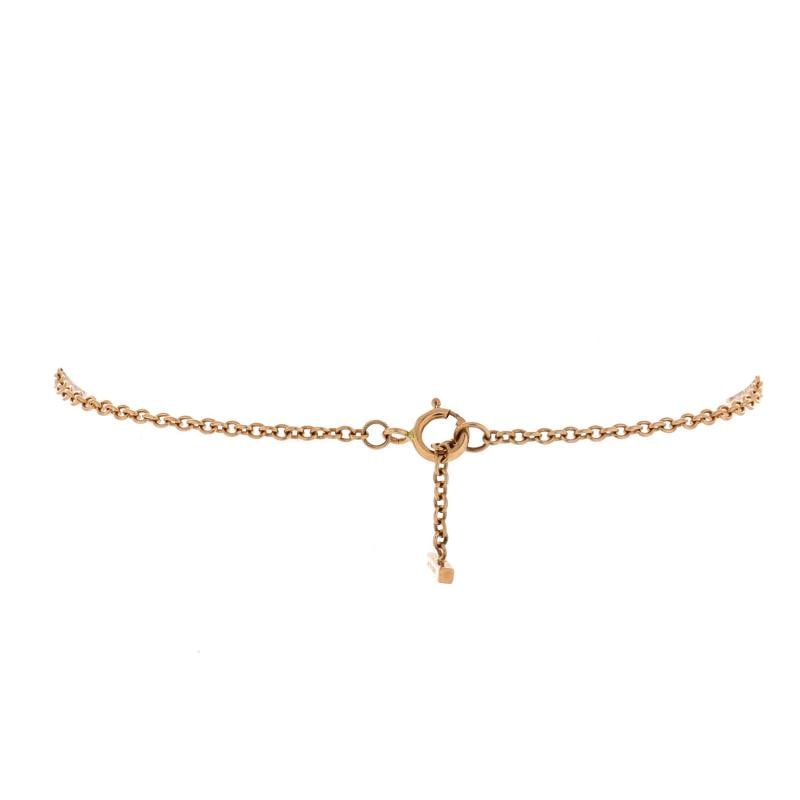 Tiffany & Co. T Smile Chain Bracelet 18K Rose Gold with Diamonds Medium - 3