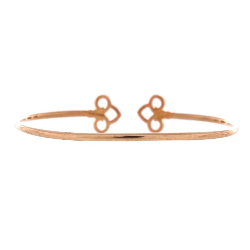 Tiffany & Co. Fleur de Lis Wire Bracelet 18K Rose Gold with Diamonds - 3