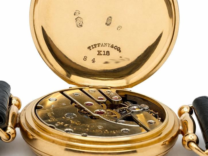 Vintage Patek Philippe Tiffany & Co Watch 34mm 18K Gold Leather Strap - 7