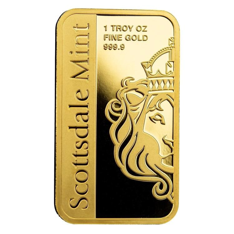 1 oz Gold Bar - Scottsdale Mint Archangel .9999 Gold Bar (in Certi-LockÃ‚Â®) #A - 4