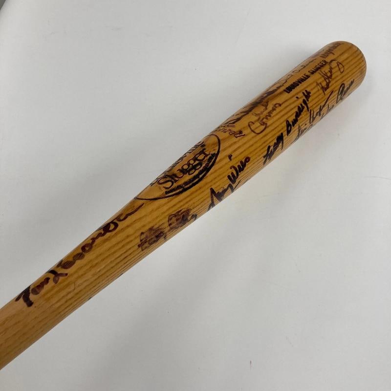 Sandy Koufax Don Drysdale Brooklyn Dodgers HOF Legends Multi Signed Bat Beckett - 11