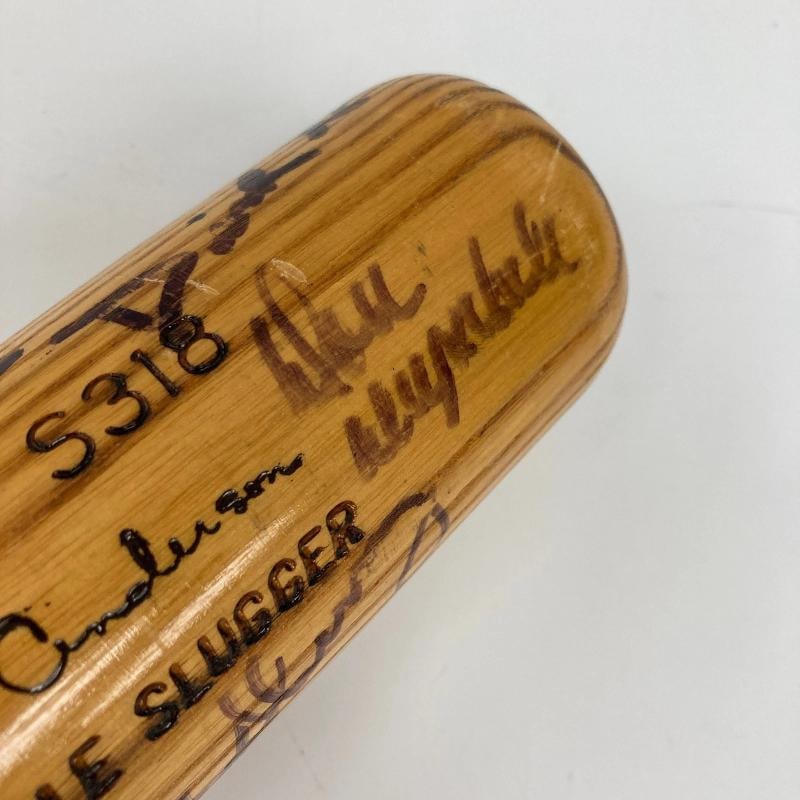 Sandy Koufax Don Drysdale Brooklyn Dodgers HOF Legends Multi Signed Bat Beckett - 12