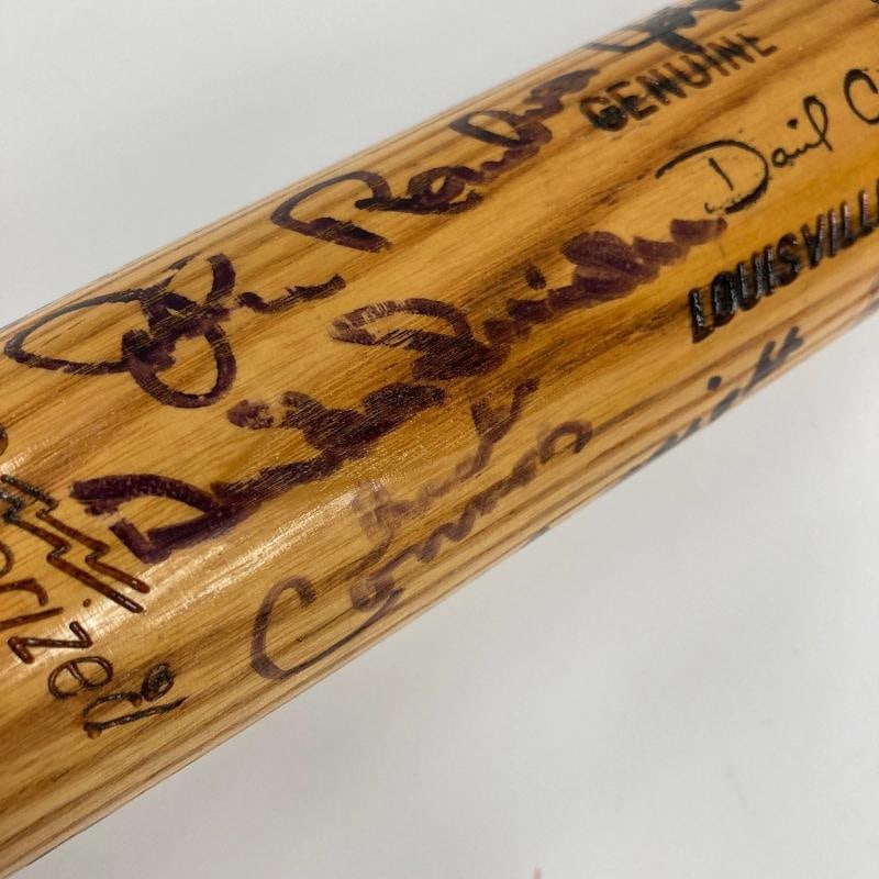 Sandy Koufax Don Drysdale Brooklyn Dodgers HOF Legends Multi Signed Bat Beckett - 13
