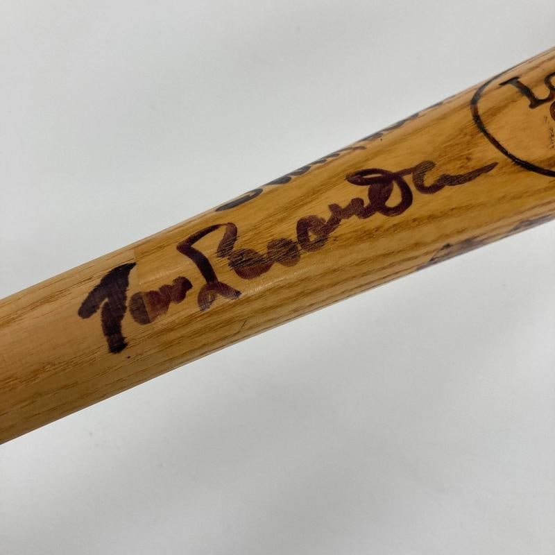 Sandy Koufax Don Drysdale Brooklyn Dodgers HOF Legends Multi Signed Bat Beckett - 14