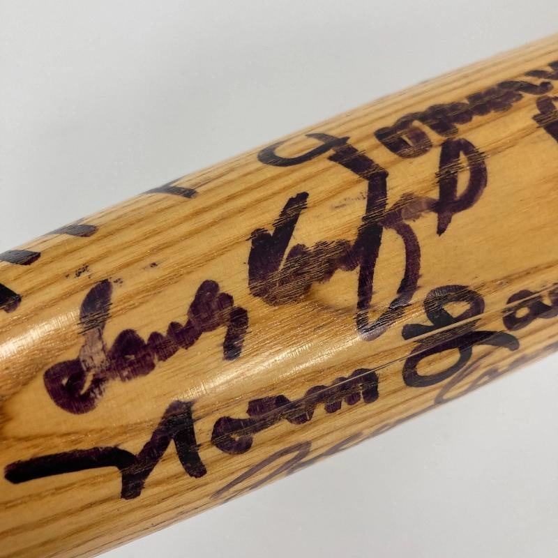 Sandy Koufax Don Drysdale Brooklyn Dodgers HOF Legends Multi Signed Bat Beckett - 4