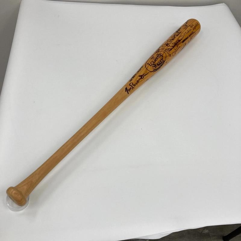 Sandy Koufax Don Drysdale Brooklyn Dodgers HOF Legends Multi Signed Bat Beckett - 5