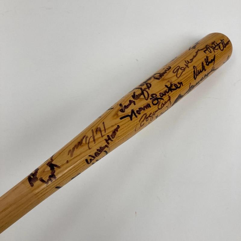 Sandy Koufax Don Drysdale Brooklyn Dodgers HOF Legends Multi Signed Bat Beckett - 8