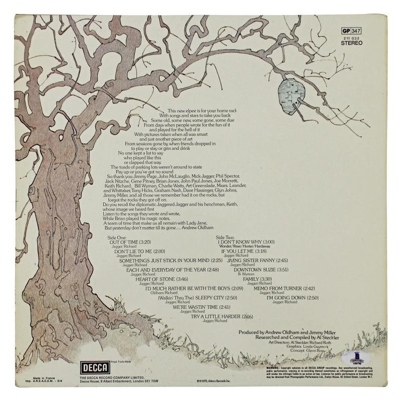Keith Richards The Rolling Stones Signed Metamorphosis Album Cover BAS #A00798 - 3