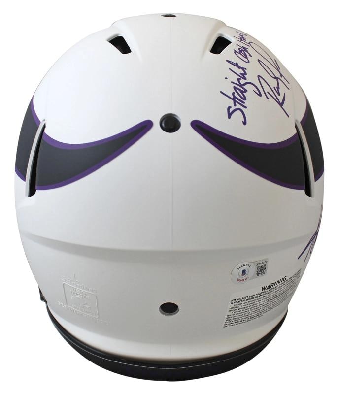 Vikings (3) Moss, Carter & Peterson Signed Lunar F/S Speed Proline Helmet BAS - 3