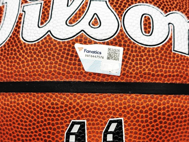 Victor Wembanyama Signed Composite Leather Spurs Logo Basketball Fanatics Holo - 4