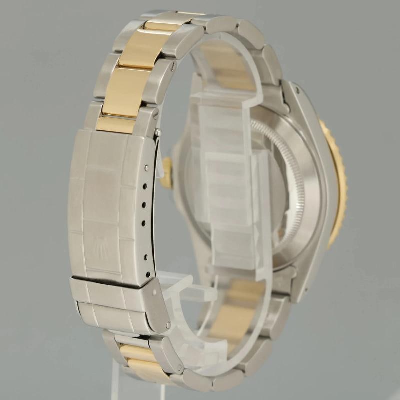 MINT Rolex Submariner 16613 Two Tone Yellow Gold Blue Serti Diamond 40mm Watch - 6