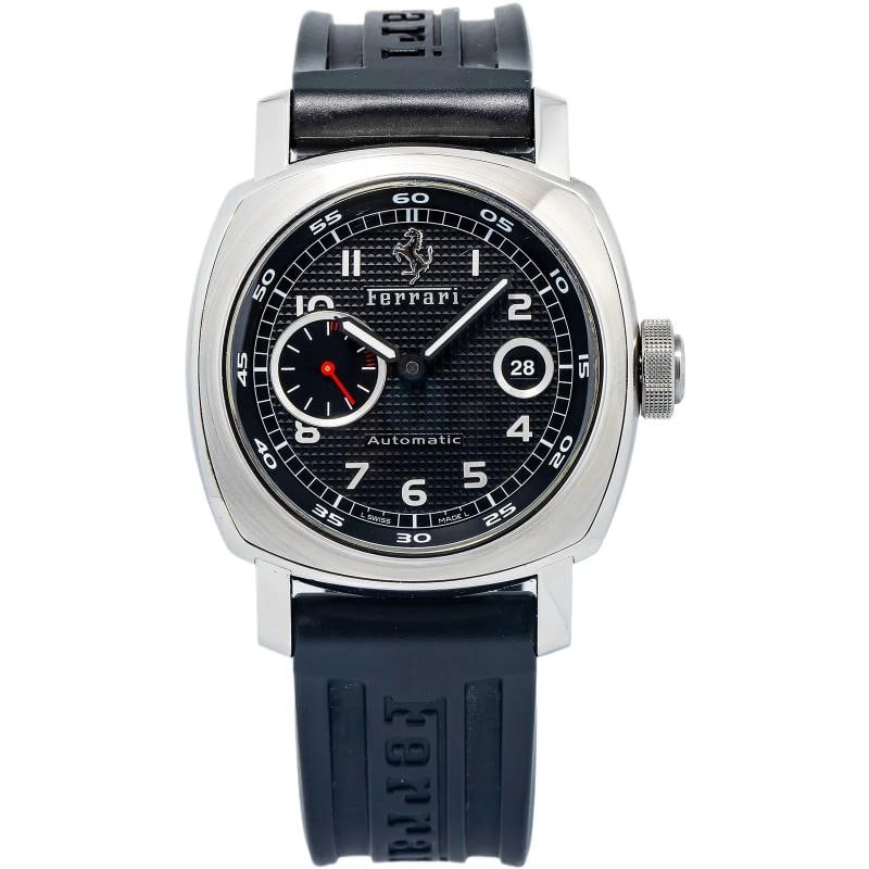 Panerai Ferrari FER00001 Auto 2011 paper Stainless Steel Black Dial Men's 45mm: Condition: Pre-owned - Good: This item has been gently used but is in good condition. It might have a few signs of wear, like light scratches or tarnishing. All imperfections should be shown and