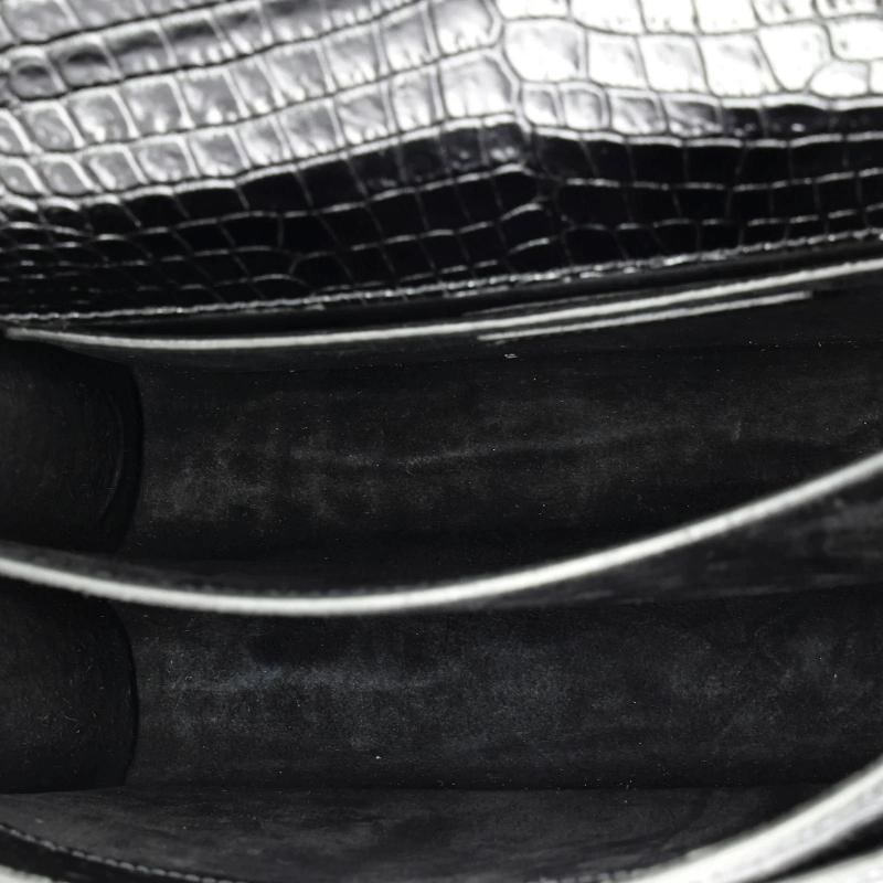 Saint Laurent Sunset Crossbody Bag Crocodile Embossed Leather Medium - 5