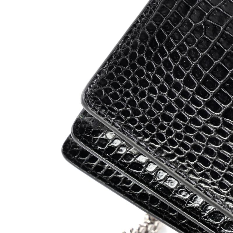 Saint Laurent Sunset Crossbody Bag Crocodile Embossed Leather Medium - 7