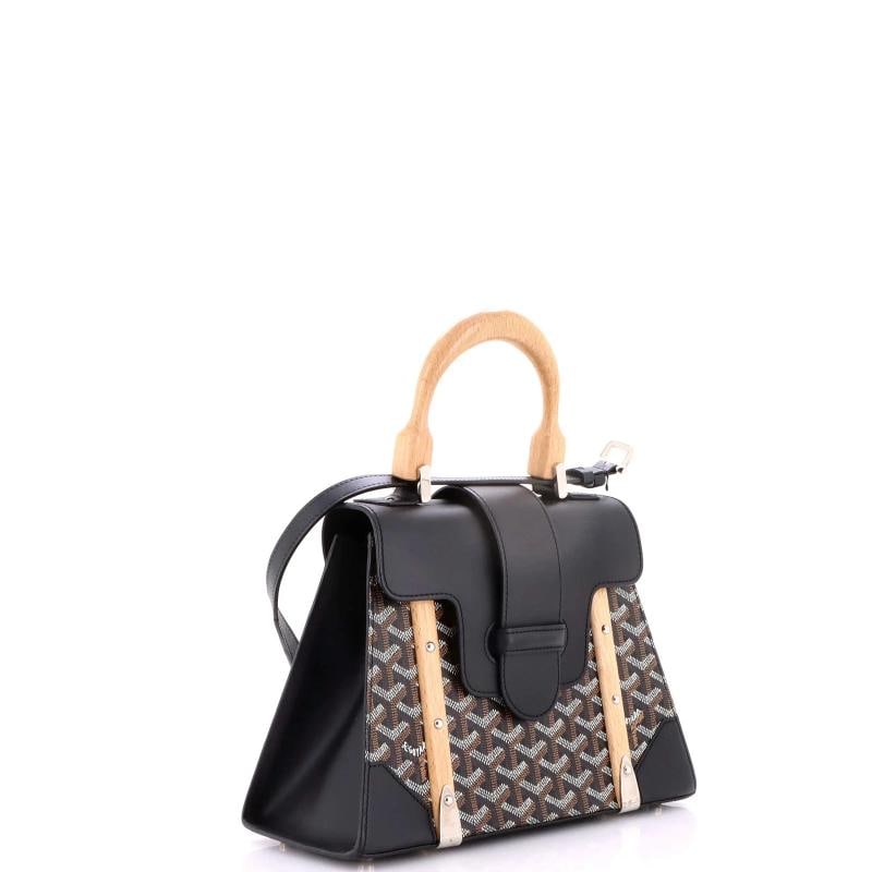 Goyard Saigon Top Handle Bag Coated Canvas with Leather PM - 2