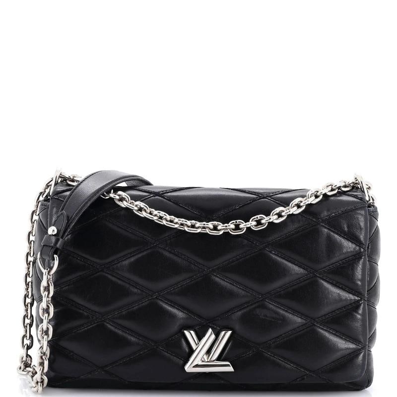 Louis Vuitton GO-14 Handbag Malletage Leather MM: Accessories: Mirror Measurements: Handle Drop 12", Height 7.5", Width 10.5", Depth 3", Strap Drop 11.5-18". Condition: Pre-owned - Good,Brand: Louis Vuitton,Exterior Material: Leather,Style: Shoulder