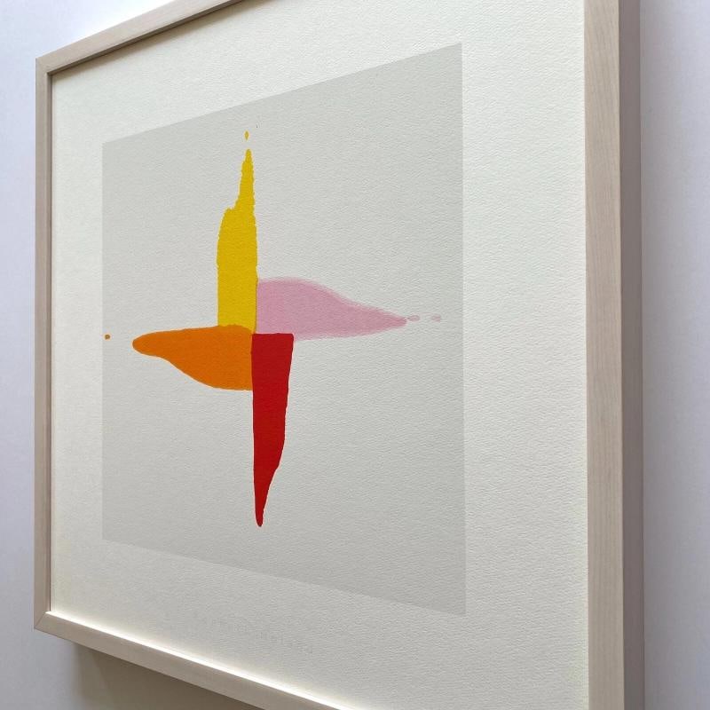 KENNETH NOLAND RARE MODERNIST FRAMED FINE ART SILKSCREEN PRINT "CORN SWEET" 1961 - 11