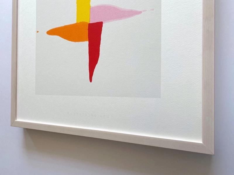KENNETH NOLAND RARE MODERNIST FRAMED FINE ART SILKSCREEN PRINT "CORN SWEET" 1961 - 12