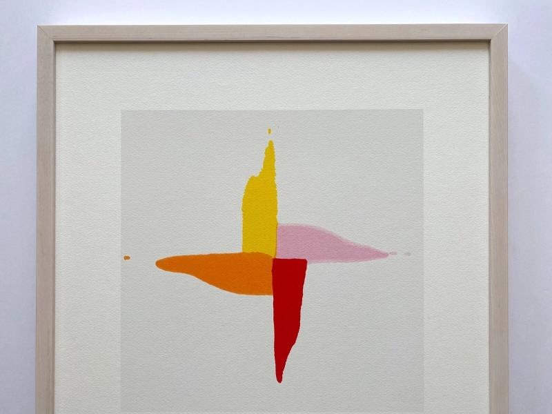 KENNETH NOLAND RARE MODERNIST FRAMED FINE ART SILKSCREEN PRINT "CORN SWEET" 1961 - 2