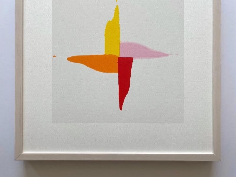 KENNETH NOLAND RARE MODERNIST FRAMED FINE ART SILKSCREEN PRINT "CORN SWEET" 1961 - 3