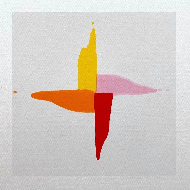 KENNETH NOLAND RARE MODERNIST FRAMED FINE ART SILKSCREEN PRINT "CORN SWEET" 1961 - 4