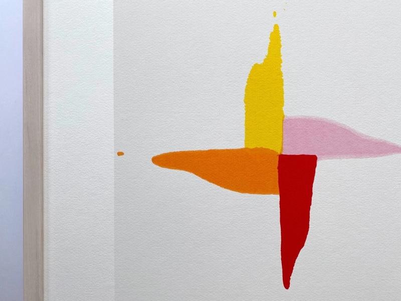 KENNETH NOLAND RARE MODERNIST FRAMED FINE ART SILKSCREEN PRINT "CORN SWEET" 1961 - 5