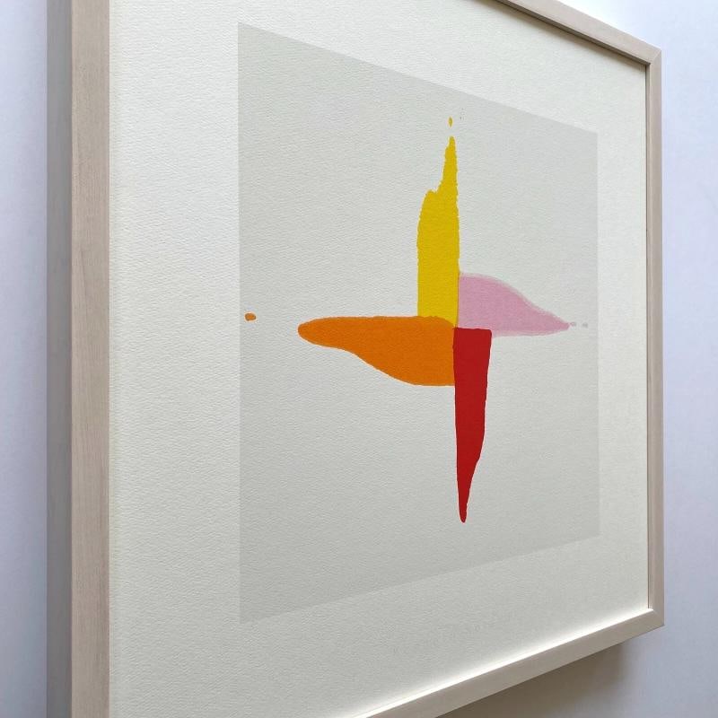 KENNETH NOLAND RARE MODERNIST FRAMED FINE ART SILKSCREEN PRINT "CORN SWEET" 1961 - 6