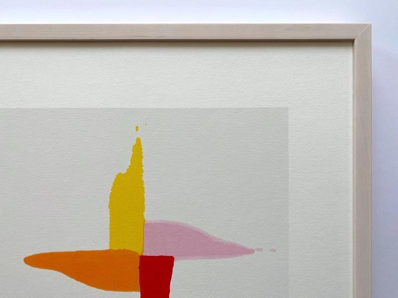 KENNETH NOLAND RARE MODERNIST FRAMED FINE ART SILKSCREEN PRINT "CORN SWEET" 1961 - 8
