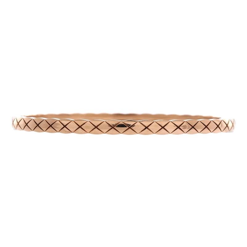 Chanel Coco Crush Bangle Bracelet 18K Beige Gold with Diamonds Mini - 3