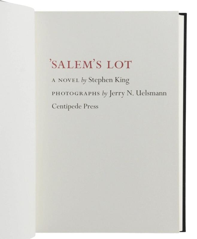 Salem's Lot ~ Signed by STEPHEN KING ~ Centipede Press ~ Printer's Copy ~ 2004 - 6