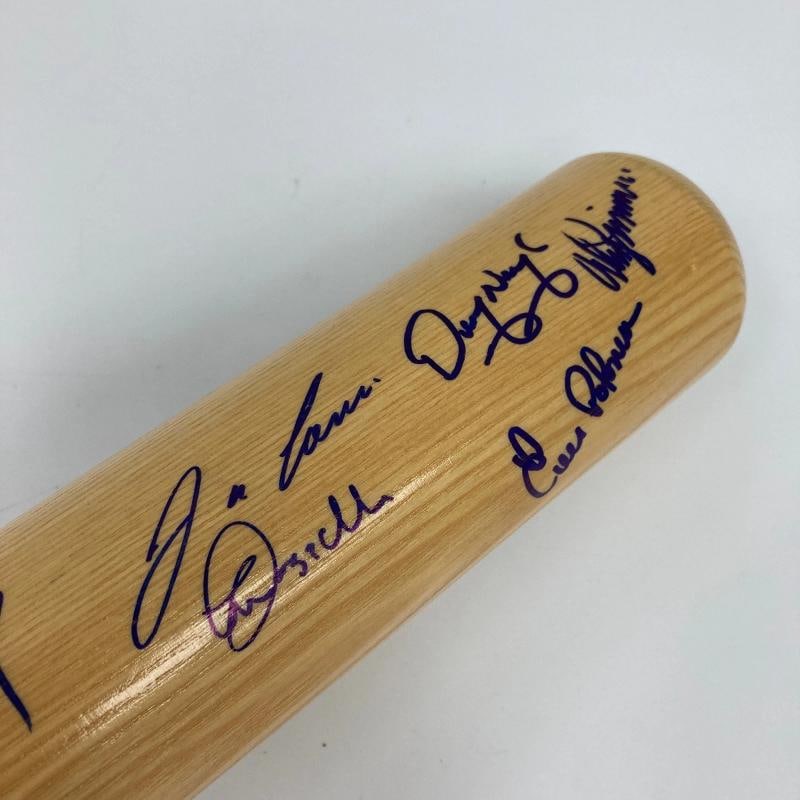 2000 NY Yankees WS Champs Team Signed Bat Derek Jeter Mariano Rivera JSA COA - 11