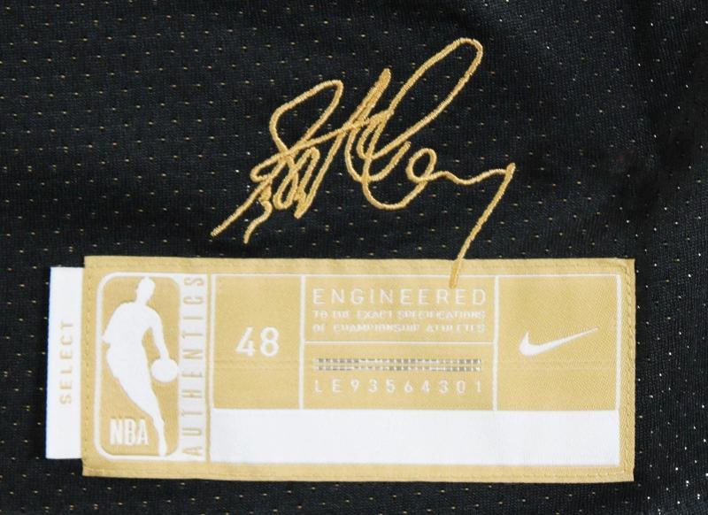 Warriors Stephen Curry Signed Black Jordan Brand Nike SC Edition Jersey BAS Wit - 6