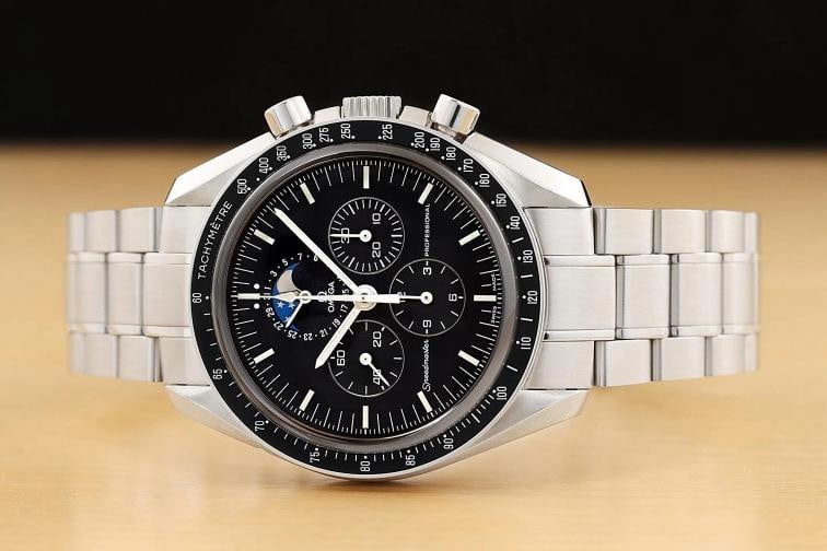 2003 CARD OMEGA SPEEDMASTER PROFESSIONAL MOONPHASE BLACK DIAL 3576.50 B&P WATCH - 3