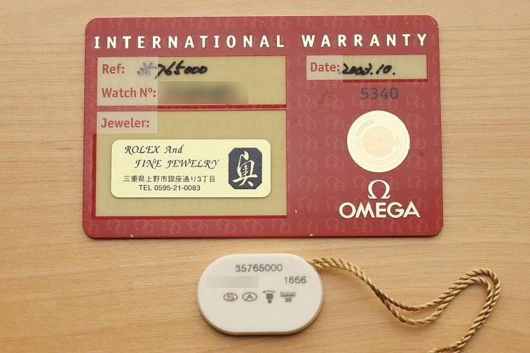 2003 CARD OMEGA SPEEDMASTER PROFESSIONAL MOONPHASE BLACK DIAL 3576.50 B&P WATCH - 7