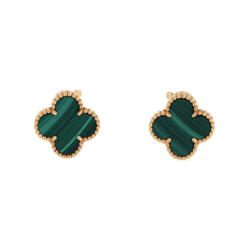 Van Cleef & Arpels Vintage Alhambra Earrings 18K Yellow Gold and Malachite: Condition: Pre-owned - Good,Brand: Van Cleef & Arpels,Main Stone: Malachite,Metal: 18K Yellow Gold,Metal Purity: 18K,Style: Earrings,Type: Earrings,Color: Yellow Gold,Material: 18K Yellow Gold,
